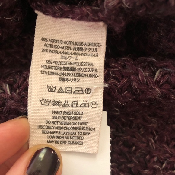 FREE PEOPLE |Purple Chunky Knit Turtleneck Sweater - Picture 6 of 8